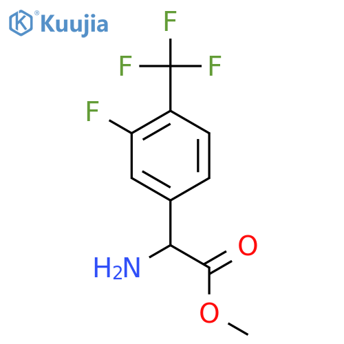 methyl 2-amino-2-3-fluoro-4-(trifluoromethyl)phenylacetate structure