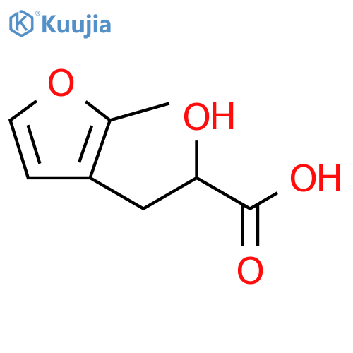 2-hydroxy-3-(2-methylfuran-3-yl)propanoic acid structure