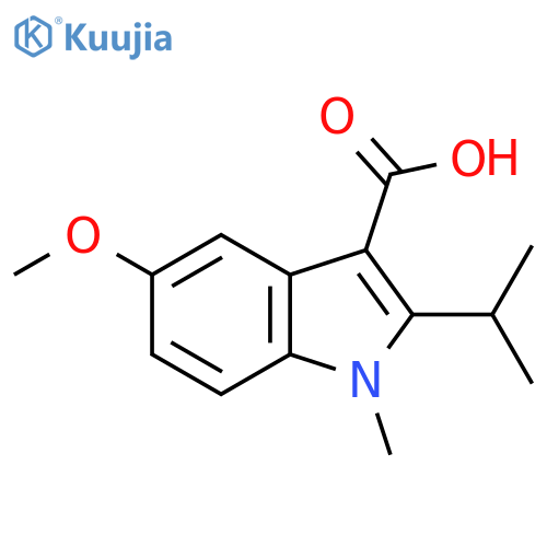 5-methoxy-1-methyl-2-(propan-2-yl)-1H-indole-3-carboxylic acid structure