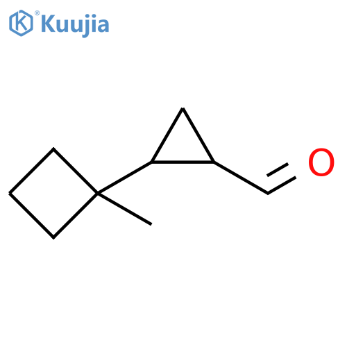 2-(1-methylcyclobutyl)cyclopropane-1-carbaldehyde structure