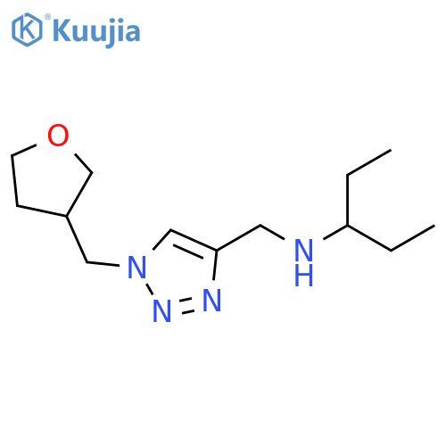 ({1-(oxolan-3-yl)methyl-1H-1,2,3-triazol-4-yl}methyl)(pentan-3-yl)amine structure