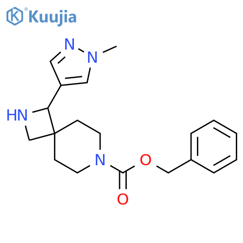 2,7-Diazaspiro[3.5]nonane-7-carboxylic acid, 1-(1-methyl-1H-pyrazol-4-yl)-, phenylmethyl ester structure