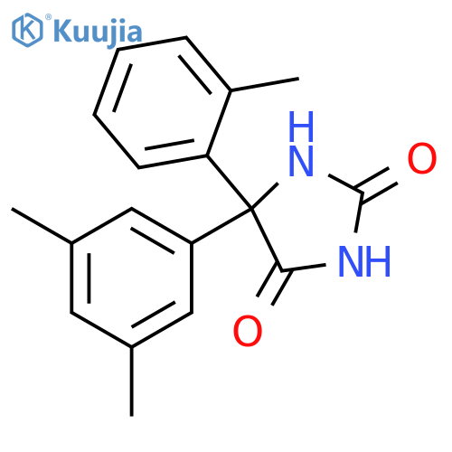 5-(3,5-dimethylphenyl)-5-(2-methylphenyl)imidazolidine-2,4-dione structure