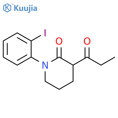 1-(2-iodophenyl)-3-propanoylpiperidin-2-one structure