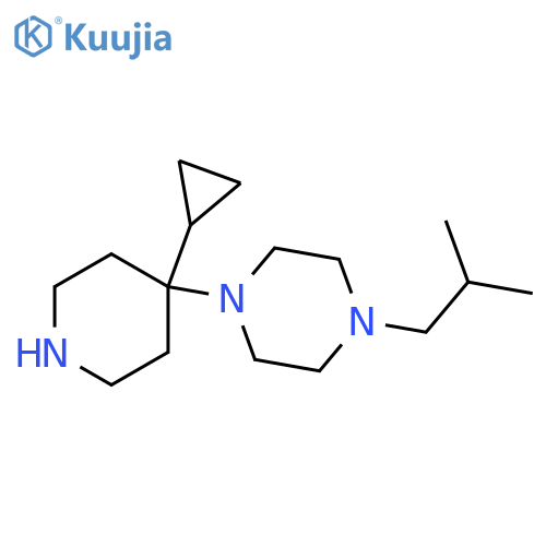 1-(4-cyclopropylpiperidin-4-yl)-4-(2-methylpropyl)piperazine structure
