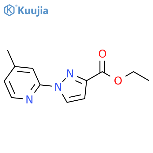 ethyl 1-(4-methylpyridin-2-yl)-1H-pyrazole-3-carboxylate structure