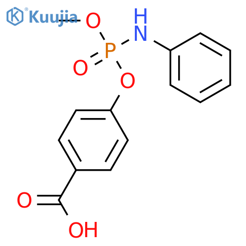 Benzoic acid, 4-[[methoxy(phenylamino)phosphinyl]oxy]- structure