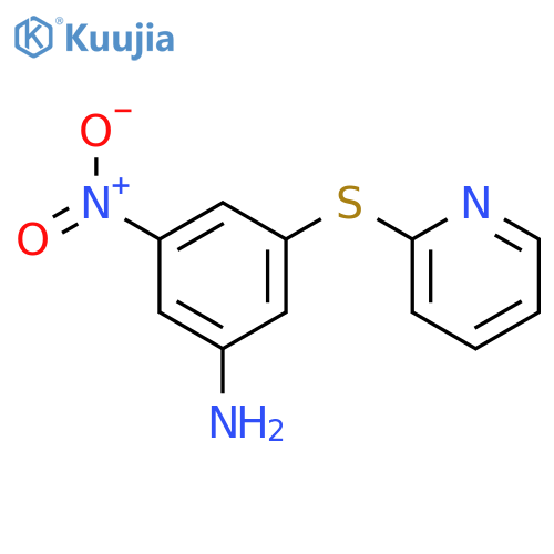 3-nitro-5-(pyridin-2-ylsulfanyl)aniline structure