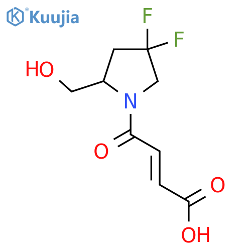 (E)-4-(4,4-difluoro-2-(hydroxymethyl)pyrrolidin-1-yl)-4-oxobut-2-enoic acid structure