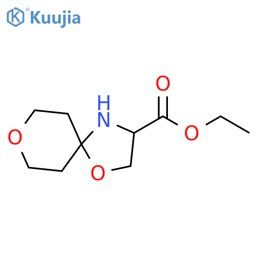 1,8-Dioxa-4-azaspiro[4.5]decane-3-carboxylic acid, ethyl ester structure