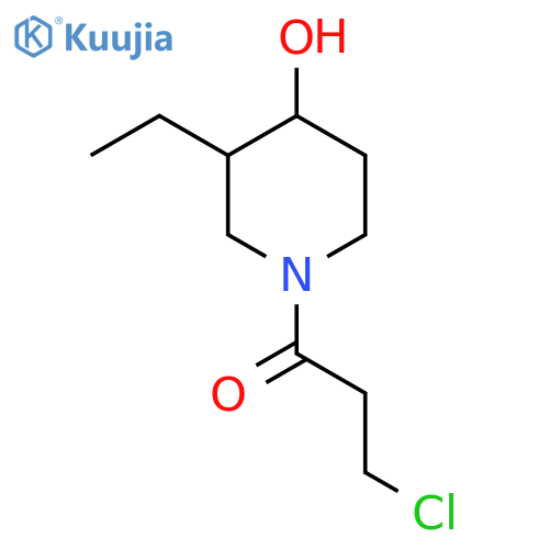 3-Chloro-1-(3-ethyl-4-hydroxypiperidin-1-yl)propan-1-one structure