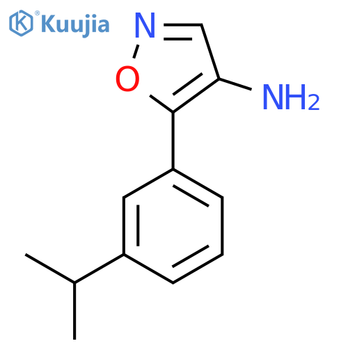 5-3-(propan-2-yl)phenyl-1,2-oxazol-4-amine structure