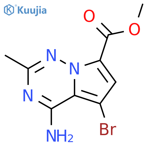 methyl 4-amino-5-bromo-2-methylpyrrolo[2,1-f][1,2,4]triazine-7-carboxylate structure