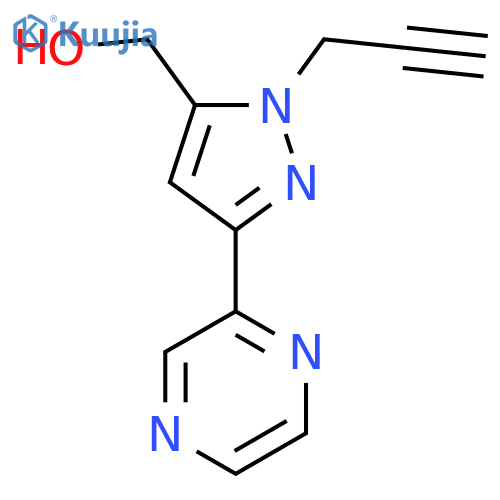 (1-(Prop-2-yn-1-yl)-3-(pyrazin-2-yl)-1H-pyrazol-5-yl)methanol structure