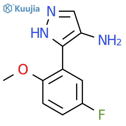 5-(5-fluoro-2-methoxyphenyl)-1H-pyrazol-4-amine structure