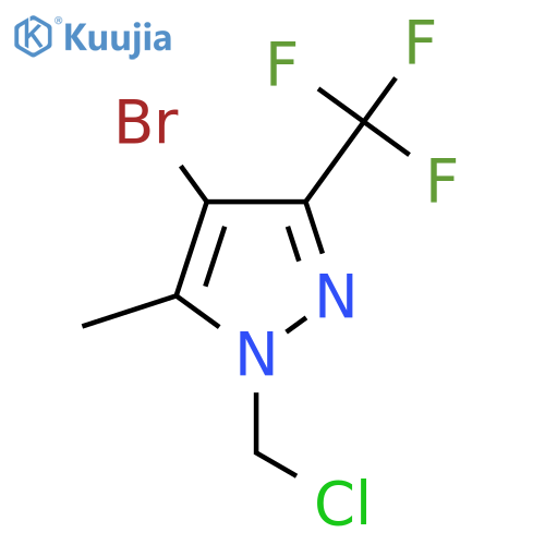 4-Bromo-1-(chloromethyl)-5-methyl-3-(trifluoromethyl)-1H-pyrazole structure