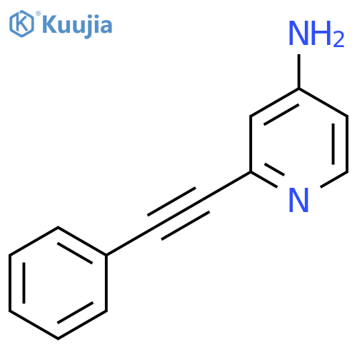 2-(2-phenylethynyl)pyridin-4-amine structure