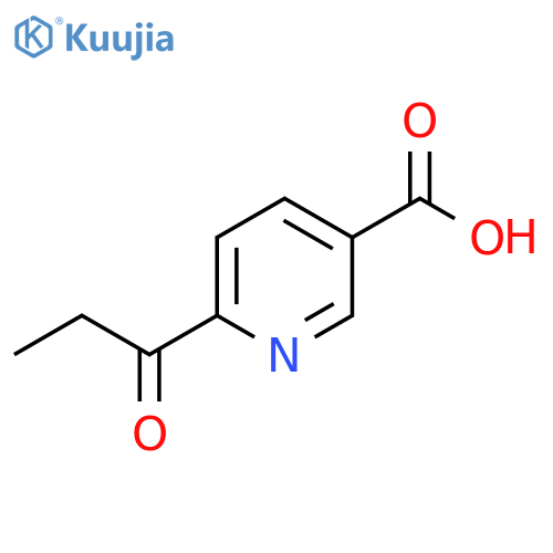 6-propanoylpyridine-3-carboxylic acid structure