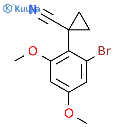 1-(2-bromo-4,6-dimethoxyphenyl)cyclopropane-1-carbonitrile structure