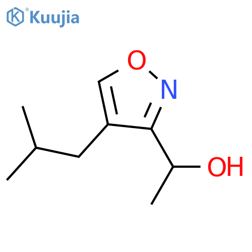 1-4-(2-methylpropyl)-1,2-oxazol-3-ylethan-1-ol structure
