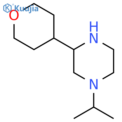 1-isopropyl-3-(tetrahydro-2H-pyran-4-yl)piperazine structure