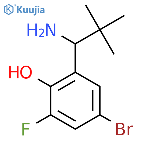 2-(1-Amino-2,2-dimethylpropyl)-4-bromo-6-fluorophenol structure