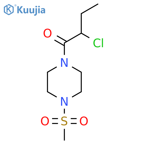 2-Chloro-1-(4-(methylsulfonyl)piperazin-1-yl)butan-1-one structure