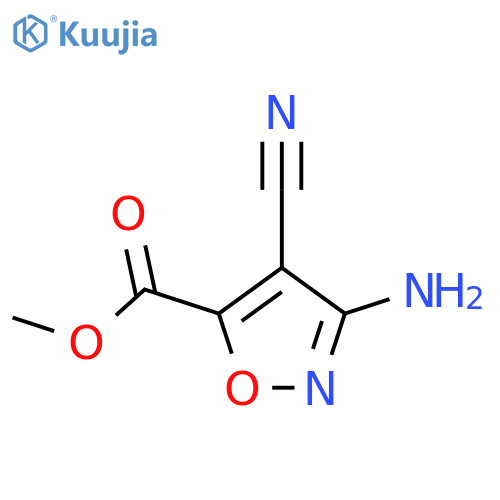 Methyl 3-amino-4-cyano-1,2-oxazole-5-carboxylate structure