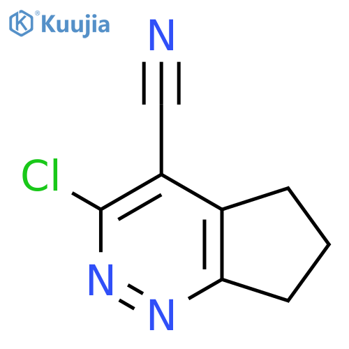 3-chloro-5H,6H,7H-cyclopenta[c]pyridazine-4-carbonitrile structure