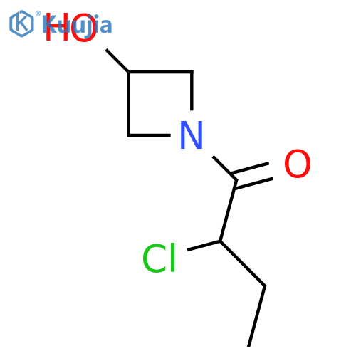 2-Chloro-1-(3-hydroxyazetidin-1-yl)butan-1-one structure