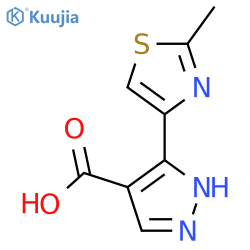 5-(2-methyl-1,3-thiazol-4-yl)-1H-pyrazole-4-carboxylic acid structure