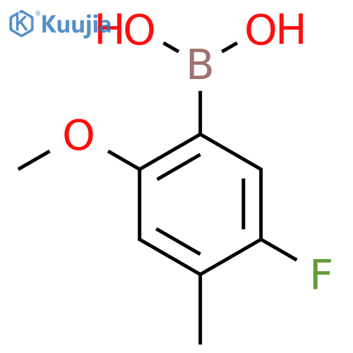 (5-Fluoro-2-methoxy-4-methylphenyl)boronic acid structure