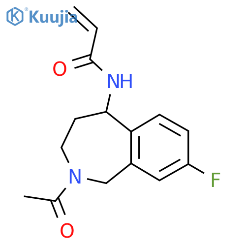 N-(2-acetyl-8-fluoro-2,3,4,5-tetrahydro-1H-2-benzazepin-5-yl)prop-2-enamide structure