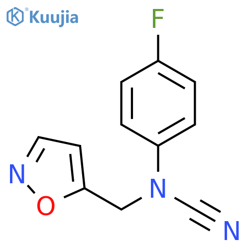 N-cyano-4-fluoro-N-(1,2-oxazol-5-yl)methylaniline structure