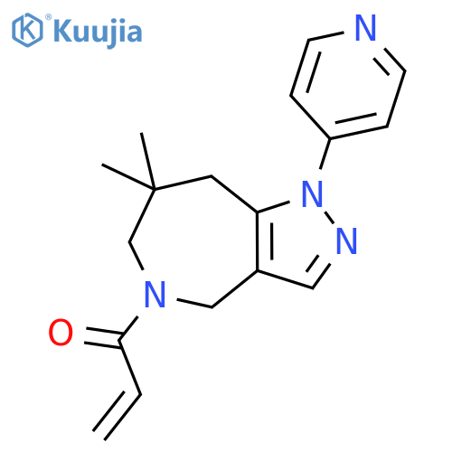 1-[7,7-dimethyl-1-(pyridin-4-yl)-1H,4H,5H,6H,7H,8H-pyrazolo[4,3-c]azepin-5-yl]prop-2-en-1-one structure