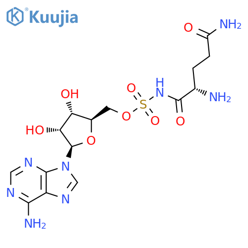 5'-o-[n-(l-Glutaminyl)-sulfamoyl]adenosine structure