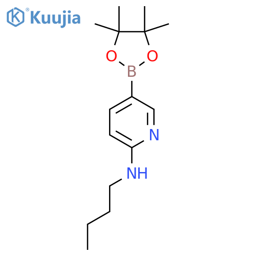 N-Butyl-5-(4,4,5,5-tetramethyl- 1,3,2-dioxaborolan-2-yl)pyridin-2-amine structure