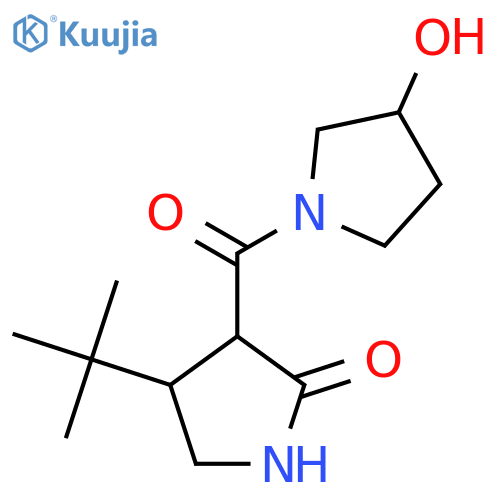 4-Tert-butyl-3-(3-hydroxypyrrolidine-1-carbonyl)pyrrolidin-2-one structure