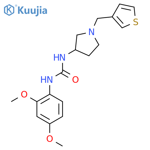 1-(2,4-Dimethoxyphenyl)-3-{1-[(thiophen-3-yl)methyl]pyrrolidin-3-yl}urea structure