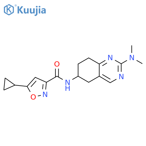 5-cyclopropyl-N-[2-(dimethylamino)-5,6,7,8-tetrahydroquinazolin-6-yl]-1,2-oxazole-3-carboxamide structure