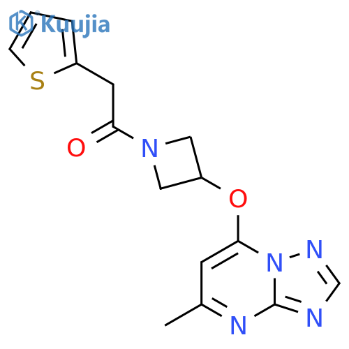 1-[3-({5-Methyl-[1,2,4]triazolo[1,5-a]pyrimidin-7-yl}oxy)azetidin-1-yl]-2-(thiophen-2-yl)ethan-1-one structure