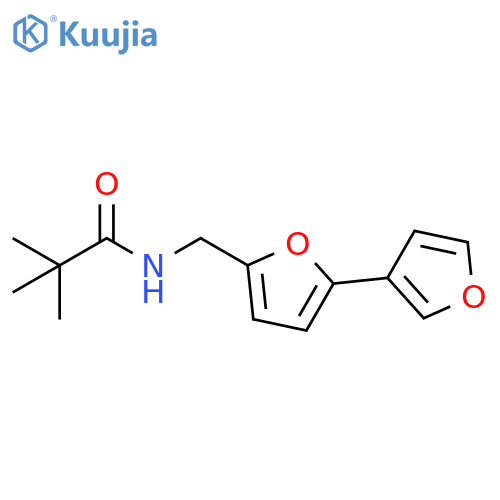 N-({2,3'-bifuran-5-yl}methyl)-2,2-dimethylpropanamide structure