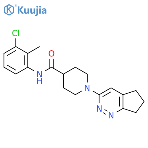 N-(3-chloro-2-methylphenyl)-1-{5H,6H,7H-cyclopenta[c]pyridazin-3-yl}piperidine-4-carboxamide structure