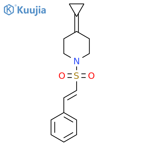 4-cyclopropylidene-1-(E)-2-phenylethenesulfonylpiperidine structure
