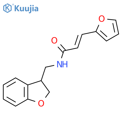 (2E)-N-[(2,3-dihydro-1-benzofuran-3-yl)methyl]-3-(furan-2-yl)prop-2-enamide structure