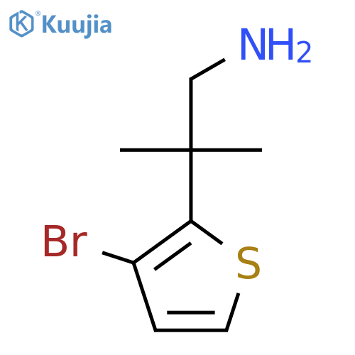 2-(3-bromothiophen-2-yl)-2-methylpropan-1-amine structure