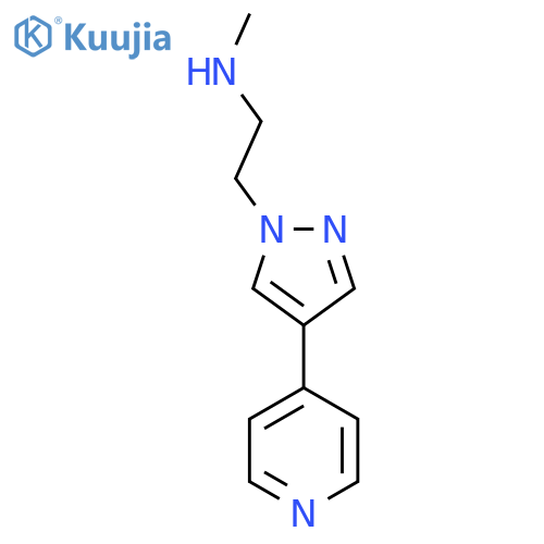 N-Methyl-2-(4-(pyridin-4-yl)-1H-pyrazol-1-yl)ethan-1-amine structure