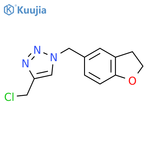4-(chloromethyl)-1-((2,3-dihydrobenzofuran-5-yl)methyl)-1H-1,2,3-triazole structure