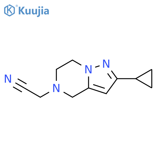 2-(2-cyclopropyl-6,7-dihydropyrazolo[1,5-a]pyrazin-5(4H)-yl)acetonitrile structure