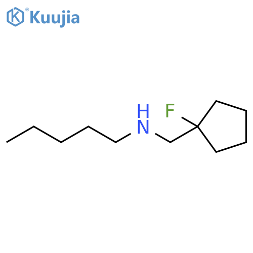 [(1-fluorocyclopentyl)methyl](pentyl)amine structure